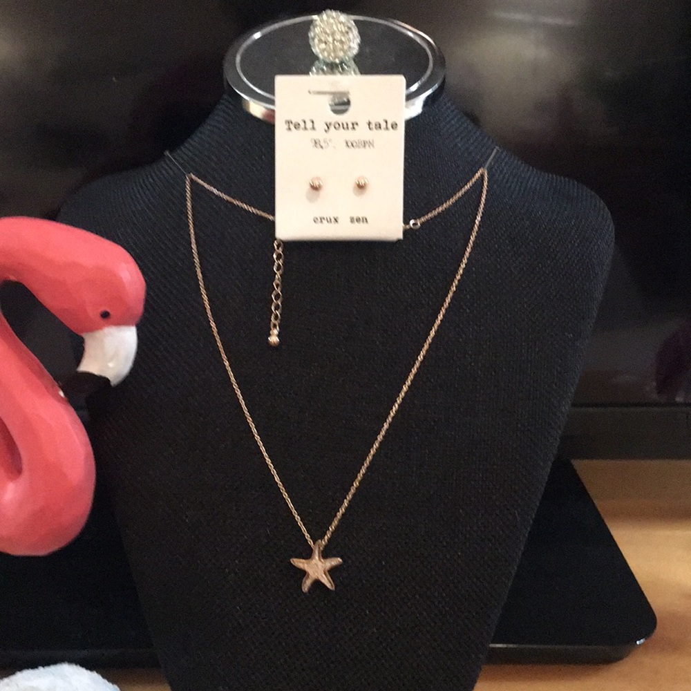 NEW. Coastal Necklace & Earring Set